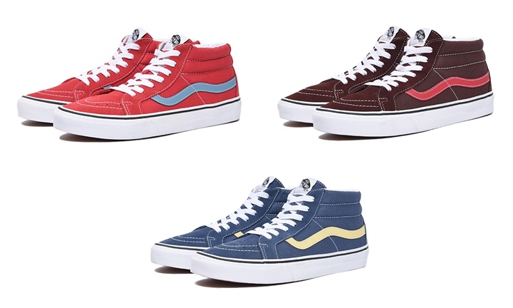 VANS Sk8-Mid REISSUE “INDIGO/ROCOCO RED/CHOCOLATE” (バンズ スケートミッド リイシュー)