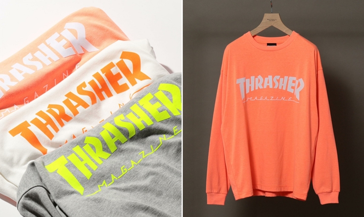 BEAUTY&YOUTH × THRASHER 別注！LOGO LONG SLEEVE TEE 3カラーが2月下旬発売 (ビューティアンドユース スラッシャー)