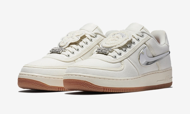 【更新＊8/10発売】セイルカラーのナイキ エア フォース 1 07 トラビス・スコット バイ トラビス・スコット (NIKE AIR FORCE 1 LOW TRAVIS SCOTT BY TRAVIS SCOTT “Sail”) [AQ4211-101]