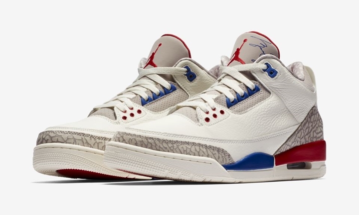 ナイキ エア ジョーダン 3 レトロ "セール/スポーツ ロイヤル/ファイヤー レッド" (NIKE AIR JORDAN 3 RETRO “USA - Sail/Sport Royal/Fire Red") [136064-140]