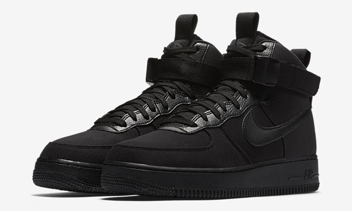 2018年 春モデル！ナイキ エア フォース 1 ミッド 07 キャンバス “ブラック/アンスラサイト” (NIKE AIR FORCE 1 MID ’07 CANVAS “Black/Anthracite” 2018 SPRING) [AH6768-001]