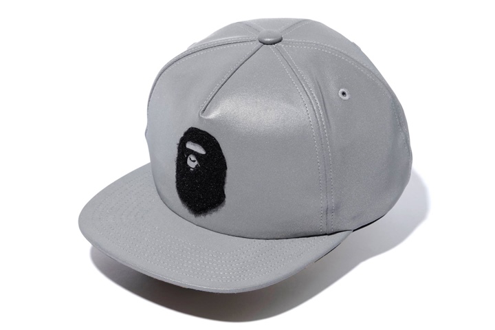 A BATHING APEからリフレクティブ素材を使用した「APE HEAD REFLECTOR SNAP BACK CAP」が1/27発売 (ア ベイシング エイプ)