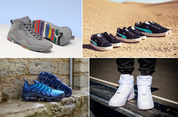 【まとめ】1/27発売の厳選スニーカー！(NIKE AIR JORDAN 10 RETRO “Cool Grey”)(AIR VAPORMAX PLUS)(DIAMOND SUPPLY CO. PUMA SUEDE Classic/CLYDE)(AIR FORCE 1 HIGH 07 “Triple Black/White”)他