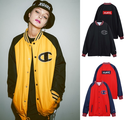 X-girl × CHAMPION コラボで初となるアウター「COACH JACKET」が2/2から発売 (エックスガール チャンピオン)