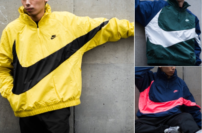 【カラバリ】BIG SWOOSHを使用したナイキ ビッグ スウッシュ アノラック ジャケット (NIKE BIG SWOOSH ANRK JACKET) [AJ1405]