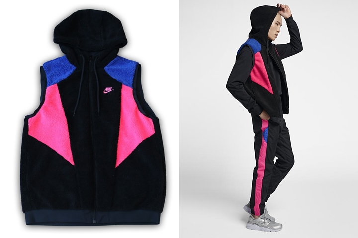 ナイキ “スウッシュ リバーシブル ボディウォーマー” ブラック/ピンク(NIKE NSW “SWOOSH REVERSIBLE BODYWARMER” Black/Pink) [AJ2691-010]