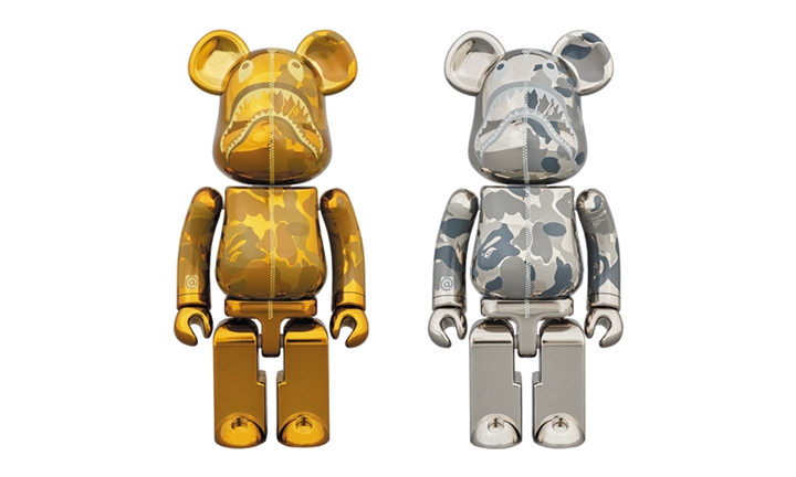 超合金のBE@RBRICK × A BATHING APE CAMO SHARKが2/10から抽選販売 (ア ベイシング エイプ ベアブリック)