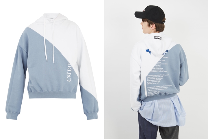 VETEMENTS 2018 S/S "Bi-colour hooded sweatshirt” (ヴェトモン 2018 春夏)