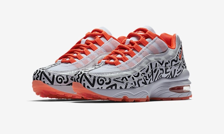 【オフィシャルイメージ】2/15発売！ナイキ GS エア マックス 95 QS “ホワイト/オレンジ” (NIKE GS AIR MAX 95 QS “White/Orange”) [AH3808-100]