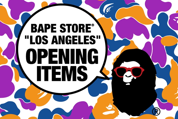 BAPE Los Angeles STOREのオープン記念アイテムも国内展開！2/24からリリース (A BATHING APE ア ベイシング エイプ)