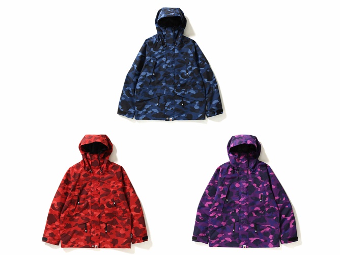 A BATHING APEからCOLOR CAMOを採用したスノーボード ジャケット「COLOR CAMO SNOWBOARD JACKET」が2/17発売 (ア ベイシング エイプ)