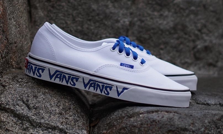 VANS CLASSICS AUTHENTIC “Sketch Sidewall” White/Blue (バンズ クラシックス オーセンティック “スケッチ サイドウォール” ホワイト/ブルー)