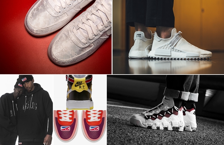 【まとめ】2/23発売の厳選スニーカー！(CLOT NIKE AIR FORCE 1 PREMIUM “Triple White”)(Pharrell Williams x adidas Originals NMD TRAIL Holi “HUMAN RACE” White)(NIKELAB × Riccardo Tisci “VICTORIOUS MINOTAURS”)(AIR MORE MONEY “White/Red”)他