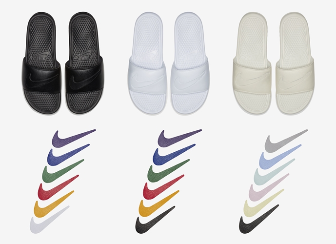 【オフィシャルイメージ】2/15発売！スウッシュとが変更可能なナイキ ベナッシ JUST DO IT (NIKE BENASSI JDI LTD) [AQ8614-001,100,101]