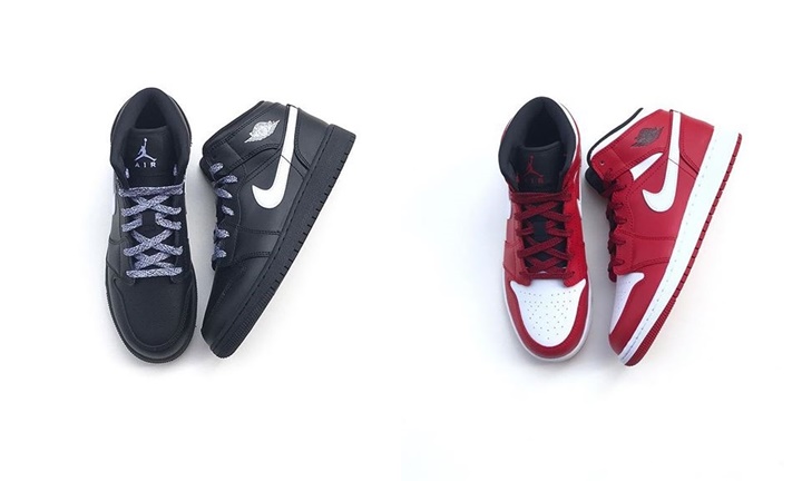 【オフィシャルイメージ】ナイキ ウィメンズ エア ジョーダン 1 ミッド “ブラック/ジム レッド” (NIKE WMNS AIR JORDAN 1 MID “Black/Gym Red”) [554725-049,605]