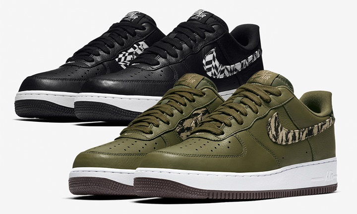 4月発売予定！様々なパターンをスウッシュに配置したナイキ エア フォース 1 ロー (NIKE AIR FORCE 1 LOW) [AQ4131-001,200]