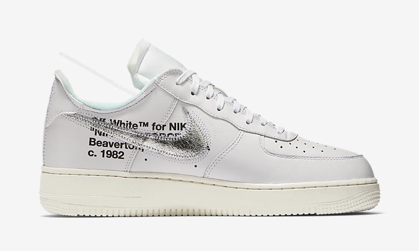 【オフィシャルイメージ】OFF-WHITE c/o VIRGIL ABLOH × NIKE AIR FORCE 1 07 “Part 2” "White/Metallic Silver" (オフホワイト ナイキ エア フォース 1 07 “パート 2” "ホワイト/メタリック シルバー") [AO4297-001]