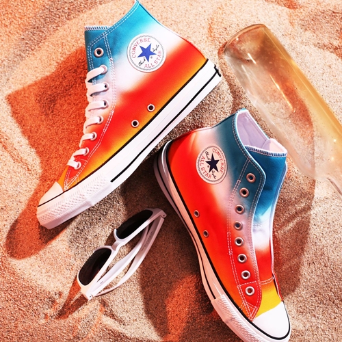 海辺の夕焼けをグラデーションプリントしたCONVERSE ALL STAR 100 COASTGRADATION SLIP HIが3月発売 (コンバース オールスター コーストグラデーション)