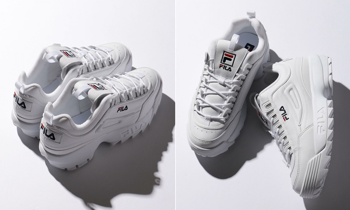 厚底のシャークソールを装備したFILA DISRUPTOR 2 (フィラ)