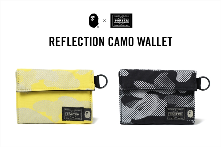 A BATHING APE × PORTER コラボ最新作が3/24発売！「REFLECTION CAMO」を落とし込んだウォレット「PORTER REFLECTION CAMO WALLET」がリリース (ア ベイシング エイプ ポーター)