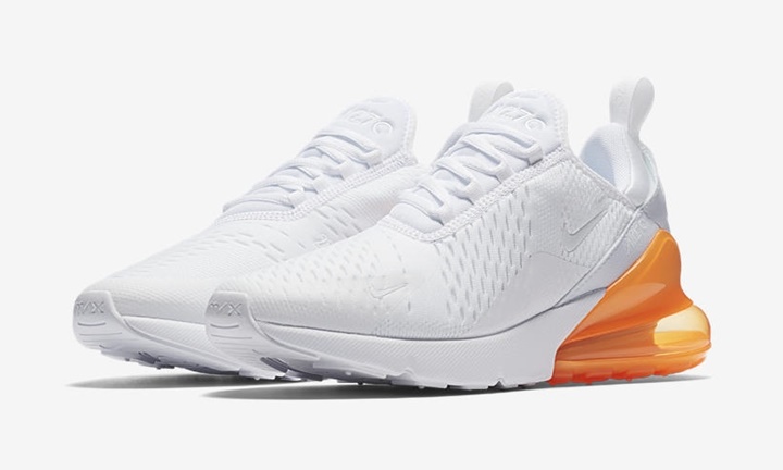 【オフィシャルイメージ】3/26発売予定！ナイキ エア マックス 270 “ホワイト/トータル オレンジ” (NIKE AIR MAX 270 “White/Total Orange”) [AH8050-102]