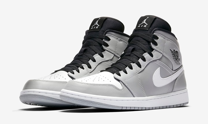 【オフィシャルイメージ】ナイキ エア ジョーダン 1 ミッド “ウルフ グレー/ホワイト” (NIKE AIR JORDAN 1 MID “Wolf Grey/Black”) [554724-046]