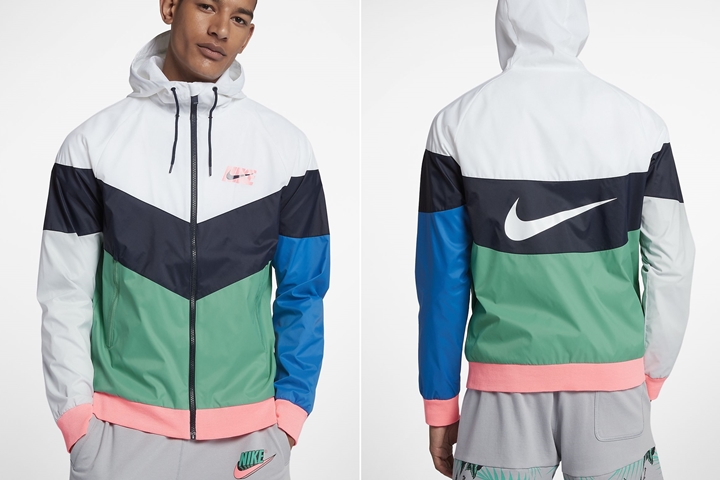 バックスウッシュに異なるカラーを配置したNIKE WINDRUNNER HIIDIE JACKET GX (ナイキ ウィンドランナー) [ AJ1396-100]