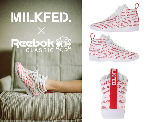 ステンシル総柄が施されたMILKFED × REEBOK F/S HIが3/23発売 (ミルクフェド リーボック フリースタイル ハイ) [CN4555]