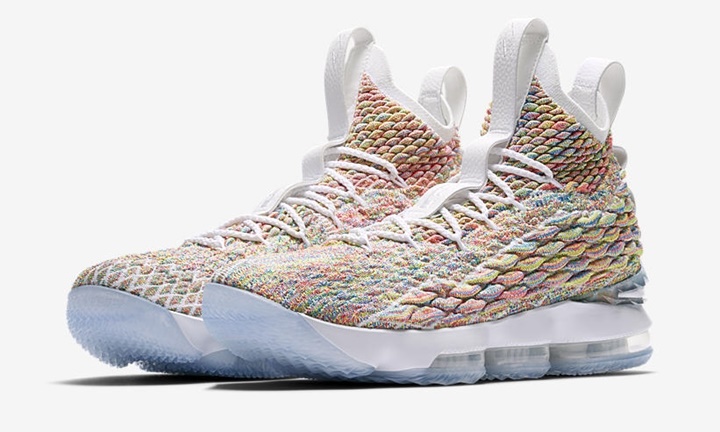 【オフィシャルイメージ】3/30発売！ナイキ レブロン 15 "フルーティー・ペブルズ” (NIKE LEBRON 15 "Fruity Pebbles”) [897648-900]