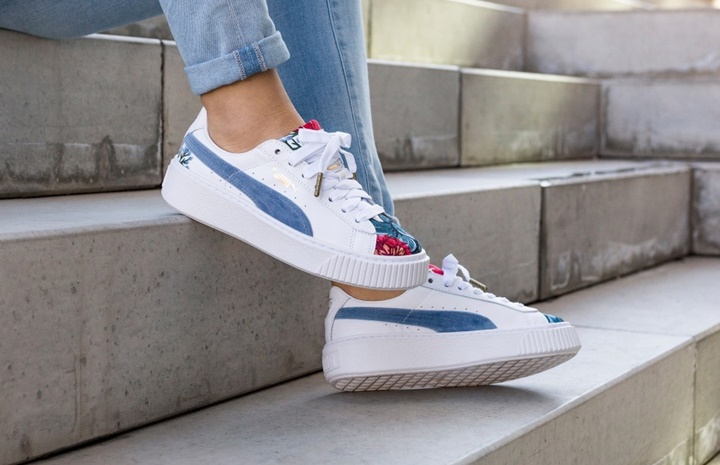 puma platform embroidered