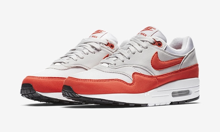 ナイキ ウィメンズ エア マックス 1 プレミアム “ヴァスト グレー/ハバネロ レッド” (NIKE WMNS AIR MAX 1 PREMIUM “Vast Grey/Habanero Red”) [319986-035]