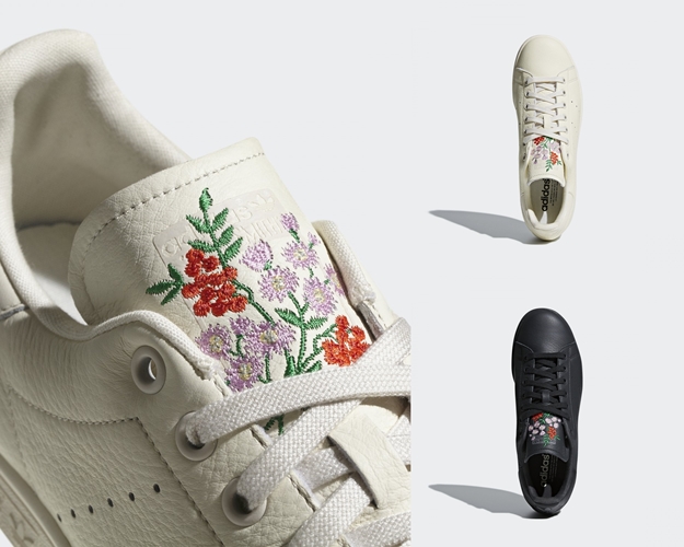 シュータンに花の色刺繍をあしらったadidas Originals STAN SMITH 2カラーが3/29発売 (アディダス オリジナルス スタンスミス) [CQ2196,2197]