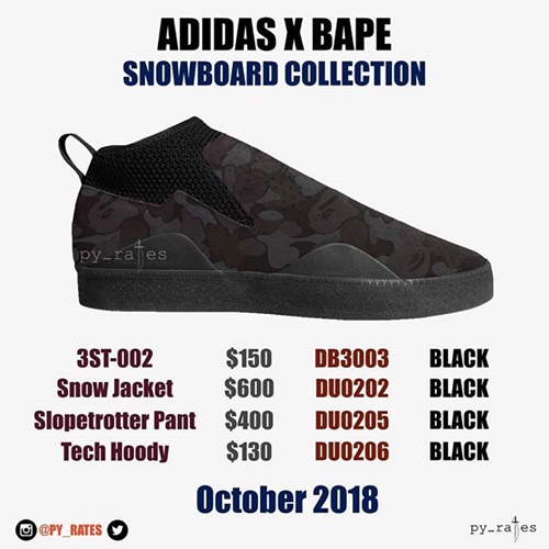 【リーク】10月発売予定！A BATHING APE × adidas “Snow Boarding collection” (ア ベイシング エイプ アディダス “スノーボード コレクション”)