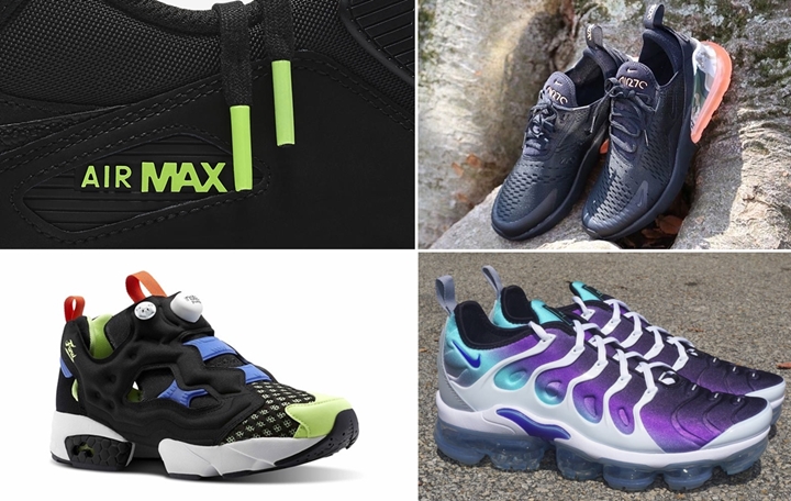 【まとめ】4/1発売の厳選スニーカー！(NIKE AIR MAX 90 “Black/Volt”)(AIR VAPORMAX PLUS)(AIR MAX 270 “Camo-Sunset Tint”)(REEBOK INSTA PUMP FURY OG SR “Black/Acid Blue”)他