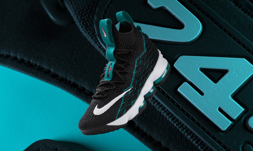 【オフィシャルイメージ】ナイキ レブロン 15 “グリフィー-ブラック/リオ ティール” (NIKE LEBRON 15 “Griffey-Black/Rio Teal″) [AR5126-001]