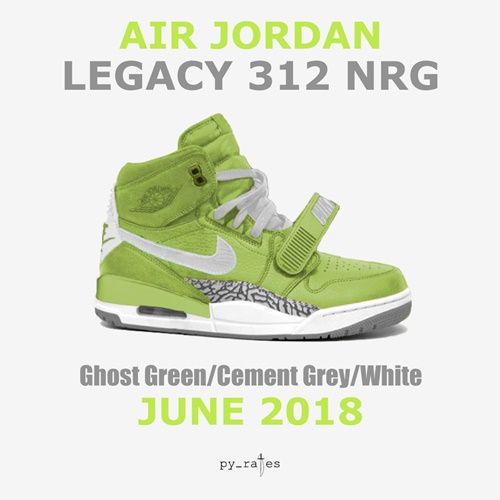 【リーク】6月発売予定！NIKE AIR JORDAN 1と3を融合させた「JORDAN LEGACY 312」から"Ghost Green"が登場 (ナイキ エア ジョーダン レガシー)