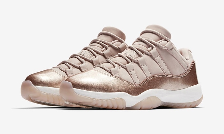 【オフィシャルイメージ】4/13発売！ナイキ ウィメンズ エア ジョーダン 11 ロー “ローズ ゴールド” (NIKE WMNS AIR JORDAN XI LOW “Rose Gold”) [AH7860-105]