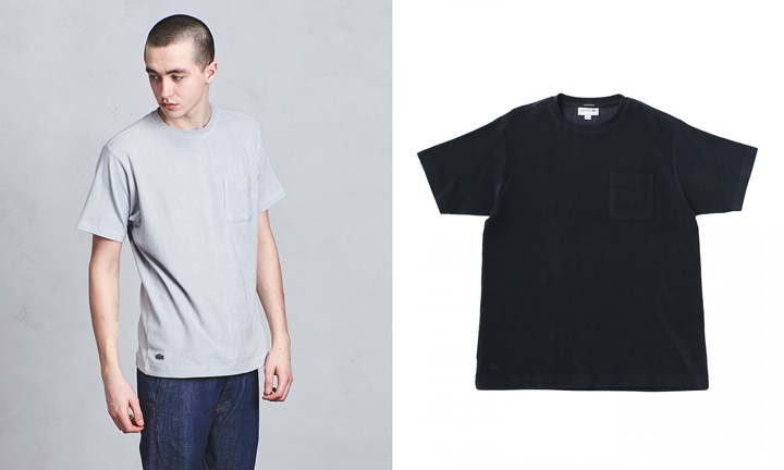 LACOSTE × UNITED ARROWS 別注！パイル素材のクルーネックTEE 3カラーが5月中旬発売 (ラコステ ユナイテッド アローズ)