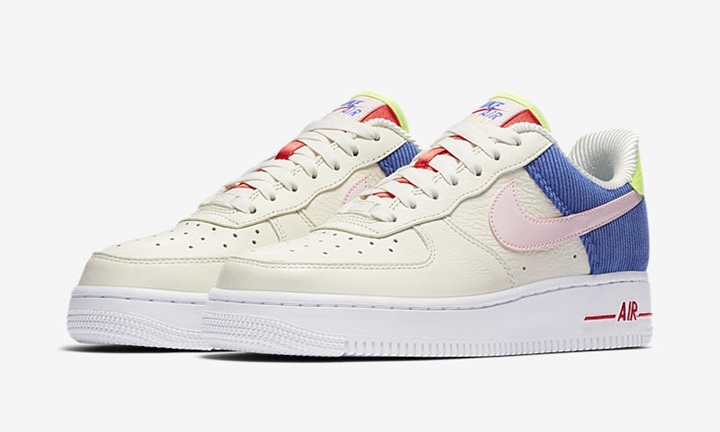 【オフィシャルイメージ】ナイキ ウィメンズ エア フォース 1 ロー コーデュロイ “セイル/アトミック ピンク” (NIKE WMNS AIR FORCE 1 LOW CORDUROY “Sail/Arctic Pink”) [AQ4139-101]