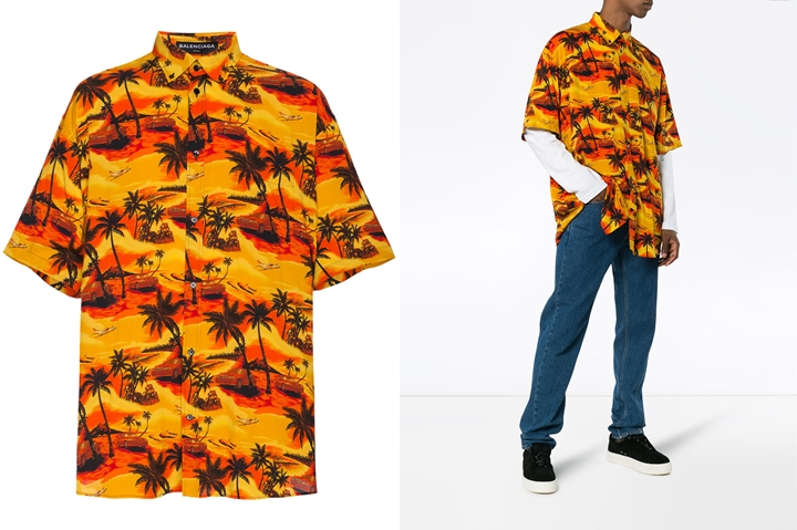 常夏の夕暮れを表現したBALENCIAGA "Hawaiian shirt" (バレンシアガ ハワイアン シャツ)