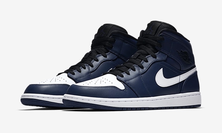 【オフィシャルイメージ】ナイキ エア ジョーダン 1 ミッド “オブシディアン/ホワイト” (NIKE AIR JORDAN 1 MID “Obsidian/White”) [554724-401]