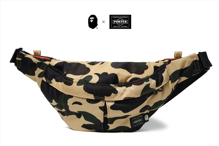 A BATHING APE × PORTER コラボ最新作が4/28発売！代表的な「1ST CAMO」を落とし込んだバッグやウォレットがリリース (ア ベイシング エイプ ポーター)