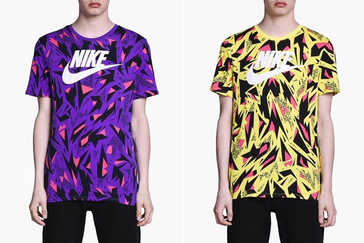 奇抜なデザインのNIKE 90s AOP TEE “Hyper Royal/Dynamic Yellow” (ナイキ 90s AOP TEE) [AQ4191-405,740]