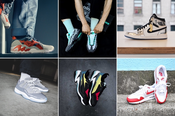 【まとめ】4/28発売の厳選スニーカー！(NIKE AIR MAX 95 ATMOS “WE LOVE NIKE” “Clear Jade”)(PUMA THUNDER SPECTRA “Puma Black”)(AIR JORDAN 1 RETRO HIGH “Think 1” “Pass The Torch”)(AIR MAX 90/1 “White/University Red”)他