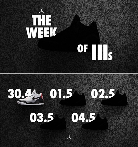 海外SNKRSにてNIKE AIR JORDAN 3の30周年を記念した「THE WEEK OF IIIs」、4/30～5/4まで毎日リリース (ナイキ エア ジョーダン)