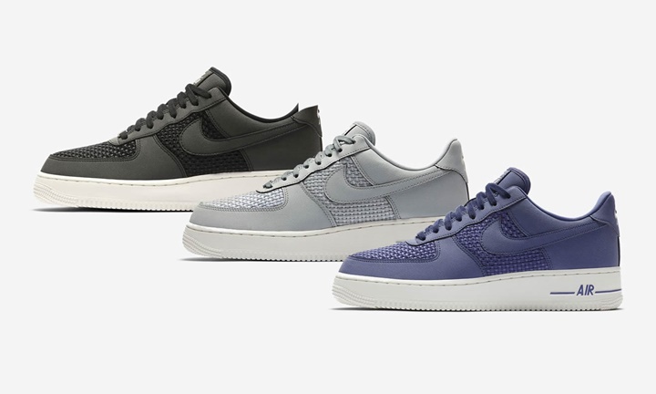 【オフィシャルイメージ】ナイキ エア フォース 1 ロー ウーブン 3カラー (NIKE AIR FORCE 1 WOVEN LOW “Black/Light Pumice/Blue Recall”) [AQ8624-001,002,400]