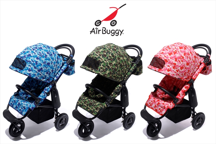 A BATHING APE x AirBuggy オリジナルカモフラージュ柄のABC CAMOで仕上げたベビーカーが5/5から発売 (ア ベイシング エイプ エアバギー)