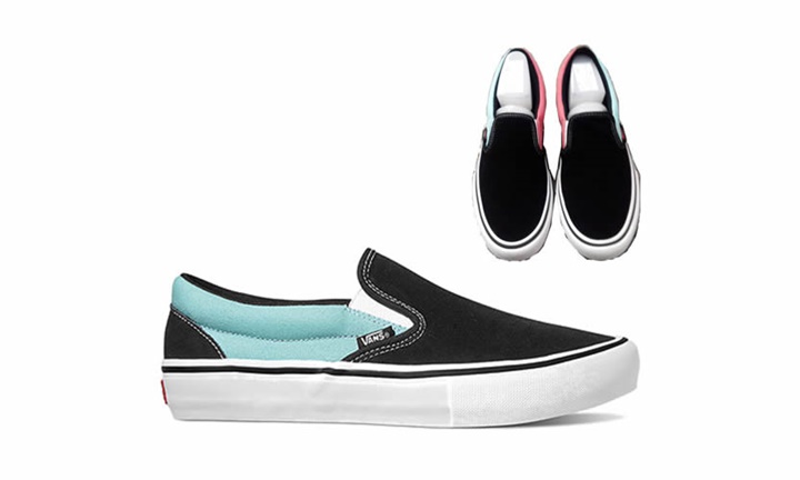 VANS ASYMMETRY Slip-On PRO “BLACK/BLUE/ROSE” (バンズ アシンメトリー スリッポン プロ)