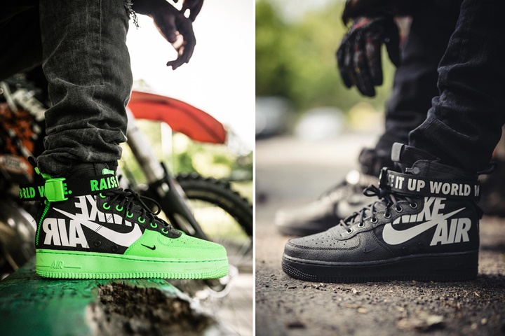 【ブラック/グリーン/イエローカラー】12 O’Clock Boys × NIKE SPECIAL FIELD AIR FORCE 1 {SFAF-1} MID (トゥエルブ オクロック ボーイズ ナイキ スペシャル フィールド エア フォース 1 ミッド)