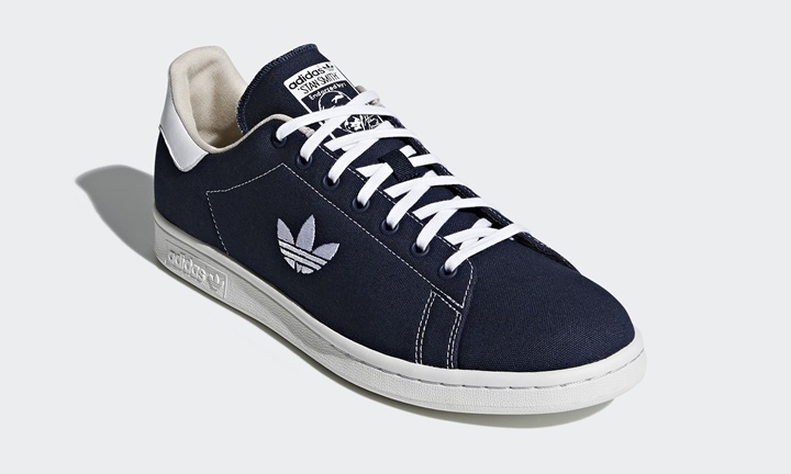 6/1発売！アッパーにキャンバス素材を使用したadidas Originals STAN SMITH "Collegiate Navy" (アディダス オリジナルス スタンスミス "カレッジ ネイビー") [AQ0836]